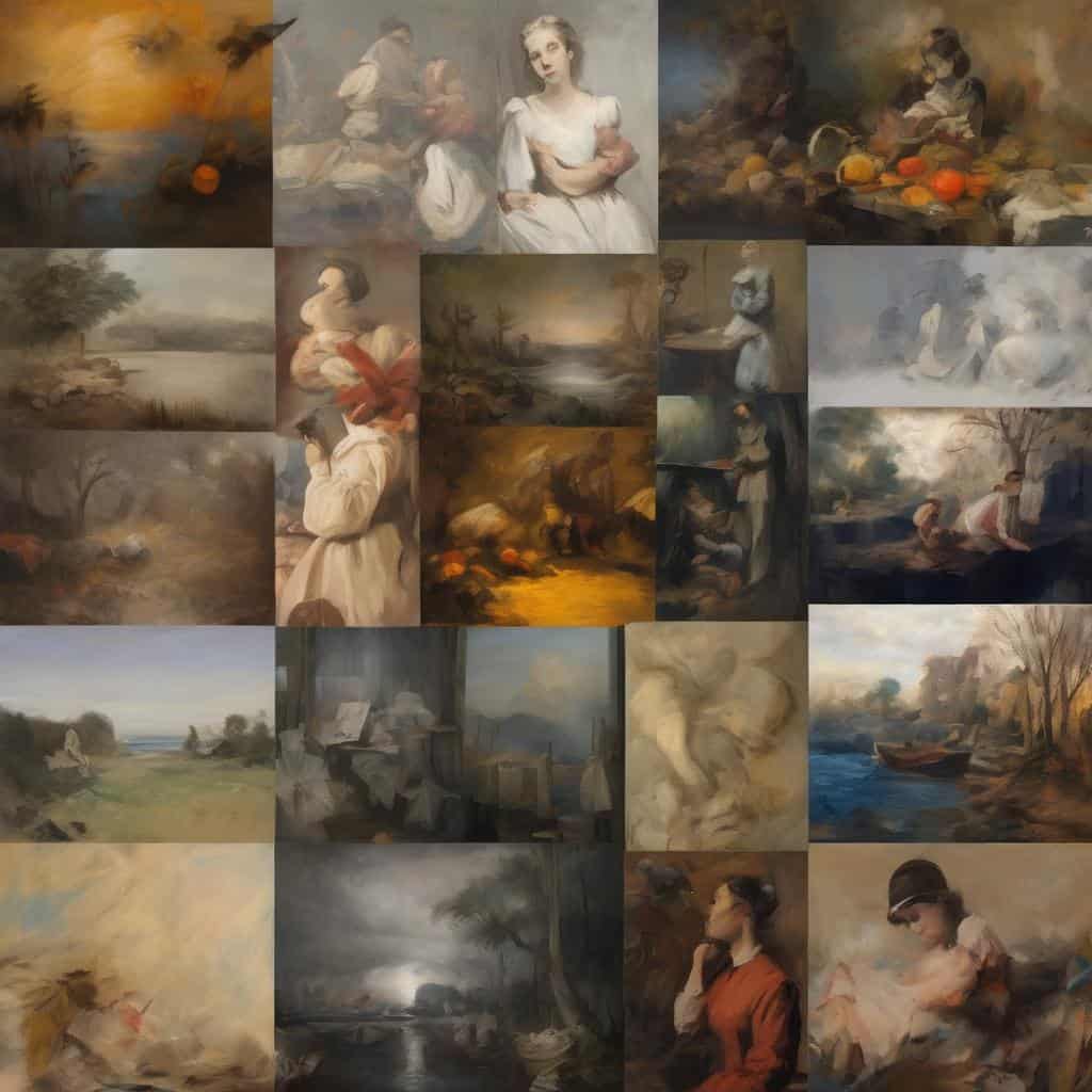 Έργα τέχνης εμπνευσμένα από τις επιστήμες και την ακαδημαϊκή έρευνα, με έμφαση στη ζωγραφική, την ιστορία και την καλλιτεχνική δημιουργικότητα.