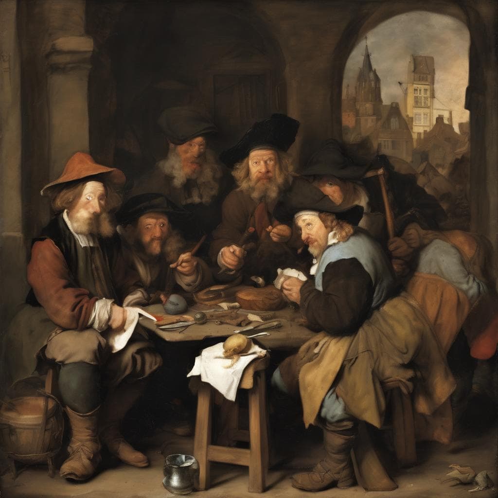 Καλλιτεχνική αναπαράσταση μεσαιωνικής σκηνής, επιρροές από άλλες επιστήμες, ιδέες επιστημονικής τέχνης, ιστορία της τέχνης, γνωστές τεχνικές ζωγραφικής, ρεαλιστική απεικόνιση, γνώσεις από άλλους επιστημονικούς τομείς.